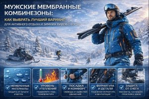 Мужские мембранные комбинезоны: как выбрать лучший вариант для активного отдыха и зимних видов спорта